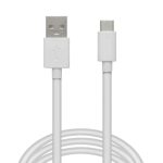 KÁBEL - USB 2.0 A-C kábel, 1.0m, Delight, fehér, 2A