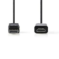 KÁBEL - Displayport (M) - HDMI (M) kábel,  2m, Nedis