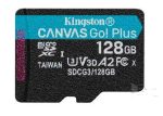   MK - MicroSD kártya 128Gb Kingston CL10 Canvas Go Plus A2 (170/90)