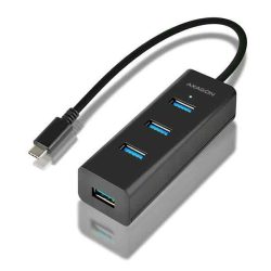 USB - HUB, 4 port, passzív, USB-C ( 5Gbps) -> 4 x USB-A, Axagon HUE-S2C