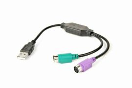 KÁBEL - USB to 2 PS/2 átalakító, Gembird UAPS12-BK