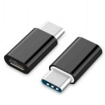   KÁBEL - USB 2.0 USB-C dugó - microUSB aljzat, adapter, fekete, Gembird