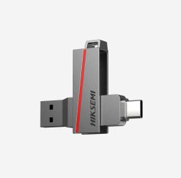 M - Pendrive  64GB Hiksemi "Dual Slim", USB3.0 + USB-C, ezüst (30-130/15-45)