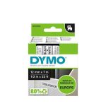   PPD - DYMO feliratozó szalag, D1, 12mm x 7 m, fehér-fekete, GD45013