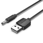   KÁBEL - Tápkábel - USB-A -> 3.5mm Jack, 0.5m, Vention, fekete