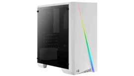 HZ - Aerocool Cylon Mini RGB ATX ház táp nélkül, üveg oldal, fehér