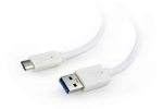 KÁBEL - USB 3.0 A-C kábel,  5 Gbps, 0.1m, fehér, Gembird